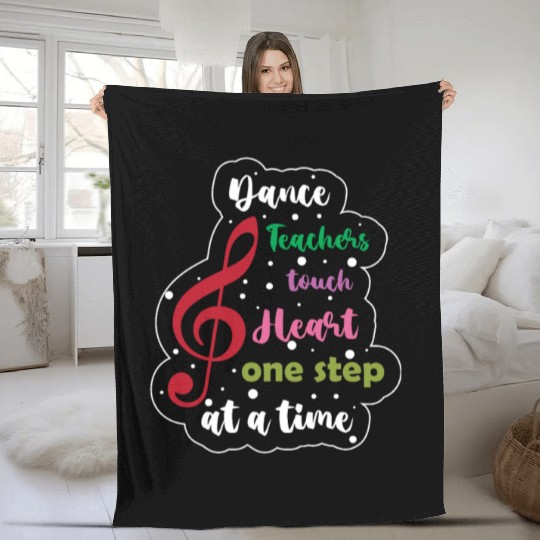 Dance For Women With Quotes Dance Teacher Fleece Blankets