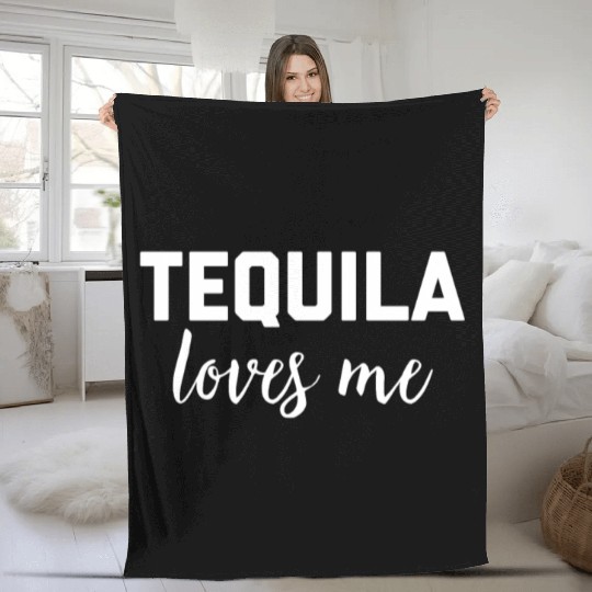 Tequila Loves Me Fleece Blankets