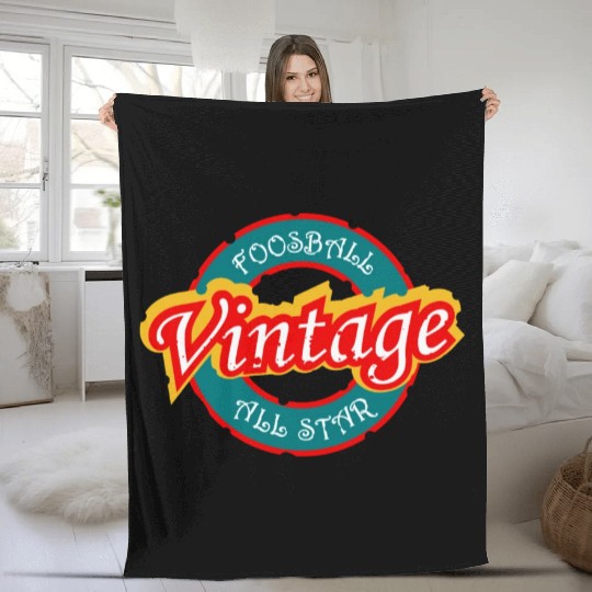 Foosball vintage all star Fleece Blankets