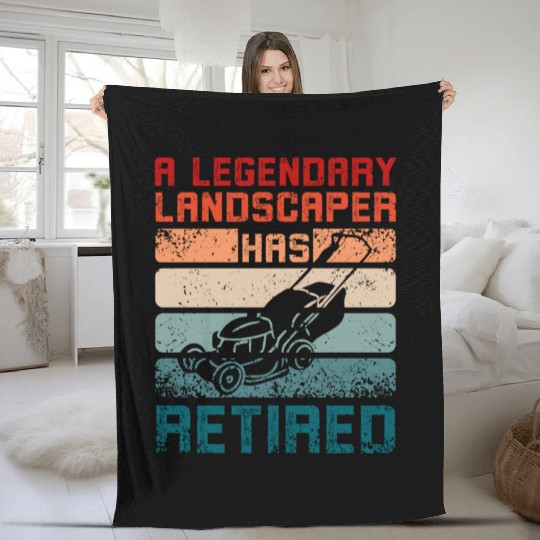 A legendary landscaper has retired Fleece Blankets