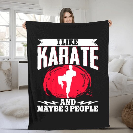 Karate Black Belt Gi Uniform I Fleece Blankets