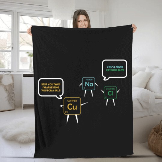 Chemistry Teacher Student Periodic Table Pun Fleece Blankets