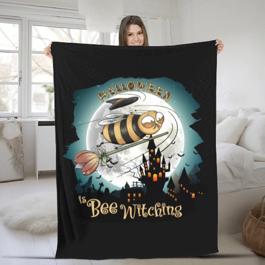Halloween is Bee Witching Fleece Blankets