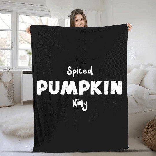 Spiced Pumpkin King - Pumpkin Fleece Blankets