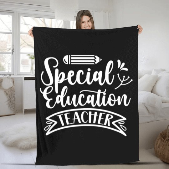 Special Education Teacher Sped Awareness Cute Fleece Blankets