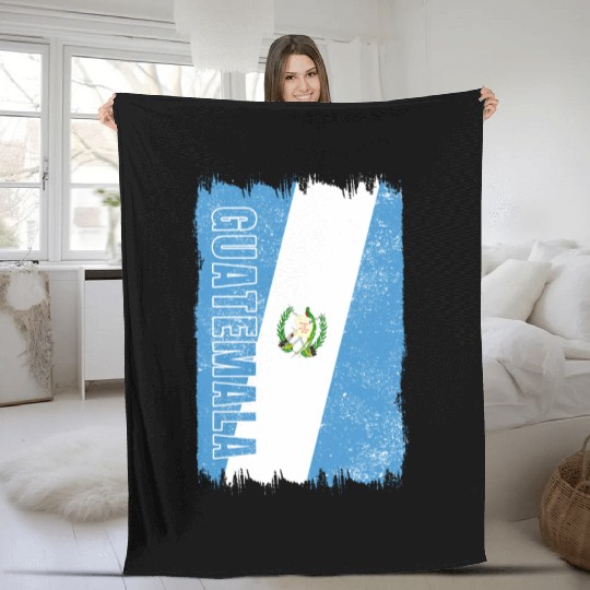 Guatemala vintage flag Fleece Blankets