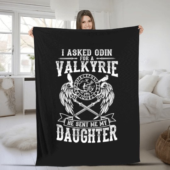 Asked For Valkyrie Viking Odin Thor Valhalla Fleece Blankets