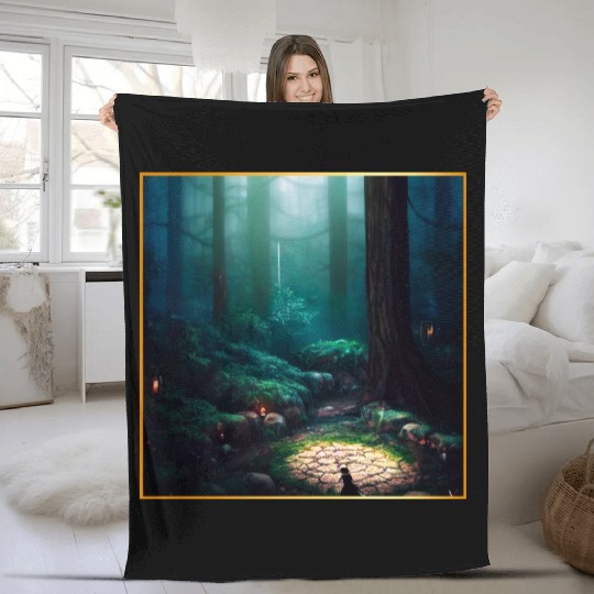 Fantasy Forest Fleece Blankets
