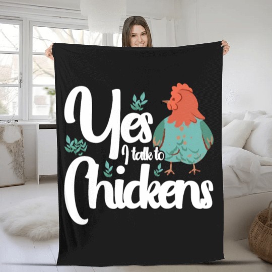 Chickens Rooster Chicken Farmer Hen Poultry Cock Fleece Blankets