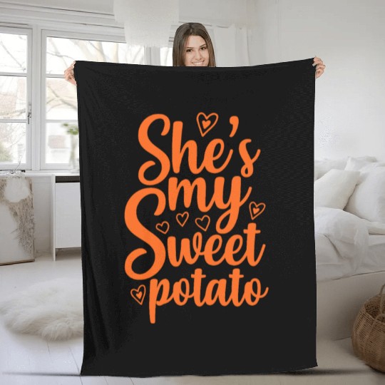 She's My Sweet Potato, Thanksgiving Fleece Blankets