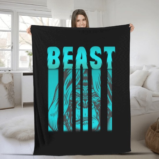 Gorilla Beast boxing MMA UFC Fleece Blankets