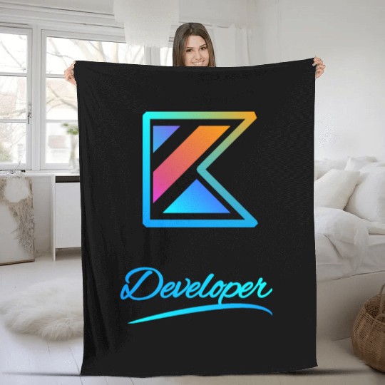 kotlin developer | Unique design | programmer Fleece Blankets
