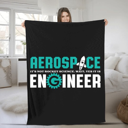 Funny Aerospace Engineer Fleece Blankets Rocket Science