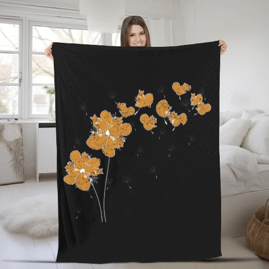 Funny Nature Forest Animal Dandelion Squirrel Fleece Blankets