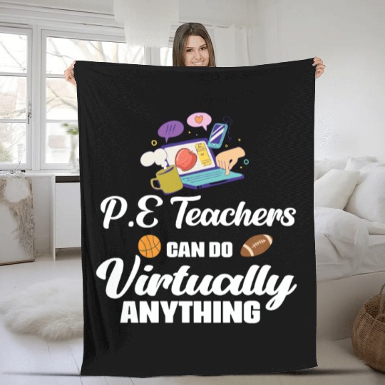 PE Teachers Virtual Phys Ed Physical Education Fleece Blankets
