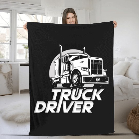 Truck driver, King of the road Fleece Blankets