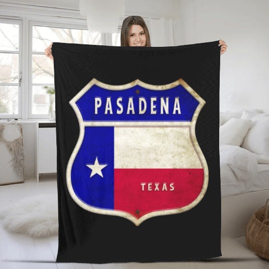 Pasadena Texas coat of arms flag design Fleece Blankets