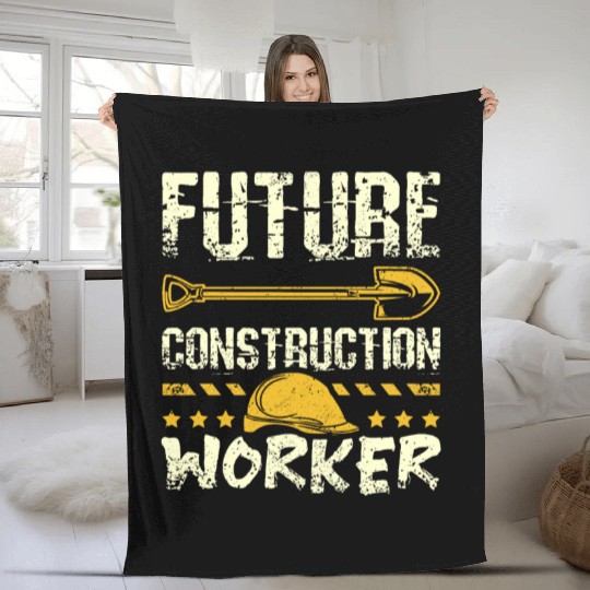 Future construction worker Fleece Blankets