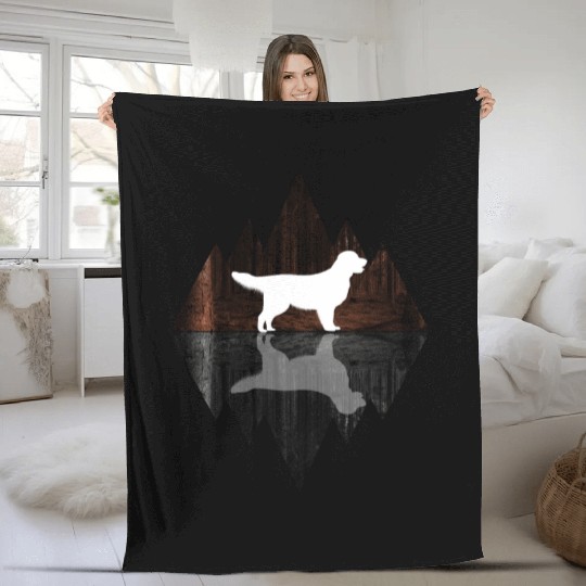 Golden Retriever abstract - geometry dog triangle Fleece Blankets