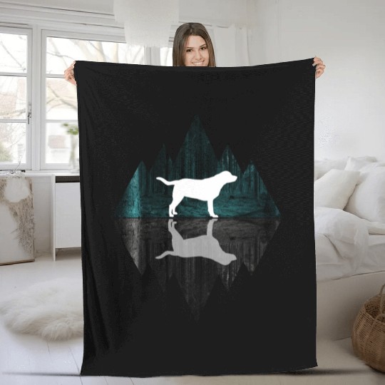 Labrador abstract - Geometry Dog Triangle Fleece Blankets