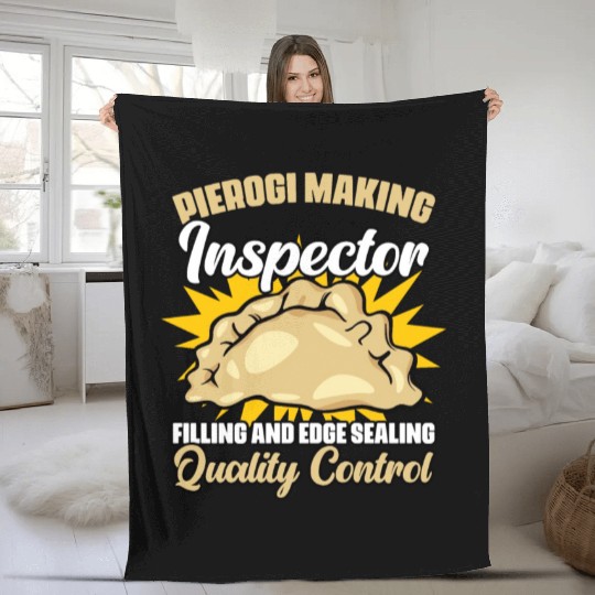 Pierogi Making Funny Polish Dumpling Food Maker Fleece Blankets