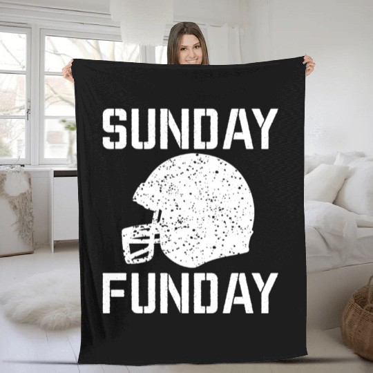 Football Sunday Funday Fleece Blankets