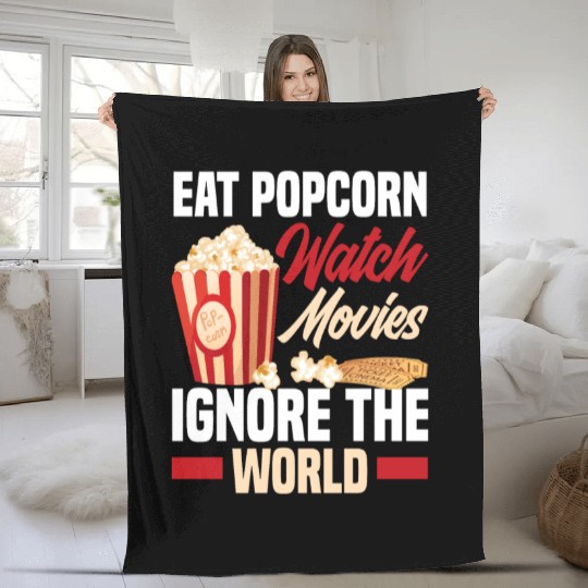 Film Popcorn Cinema Fleece Blankets