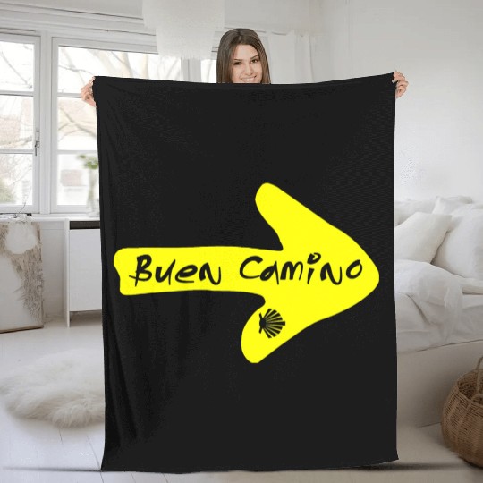 Buen Camino de Santiago Compostela Spain St James Fleece Blankets