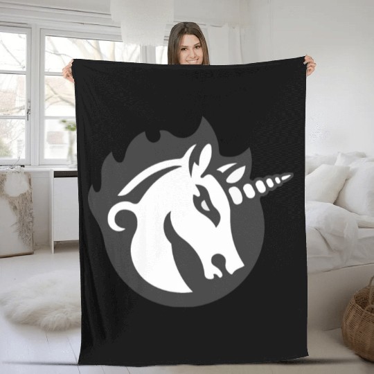 Basic Unicorn Logo Fleece Blankets