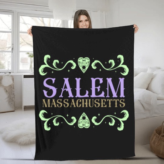Salem Massachusetts Ouija Love Fleece Blankets