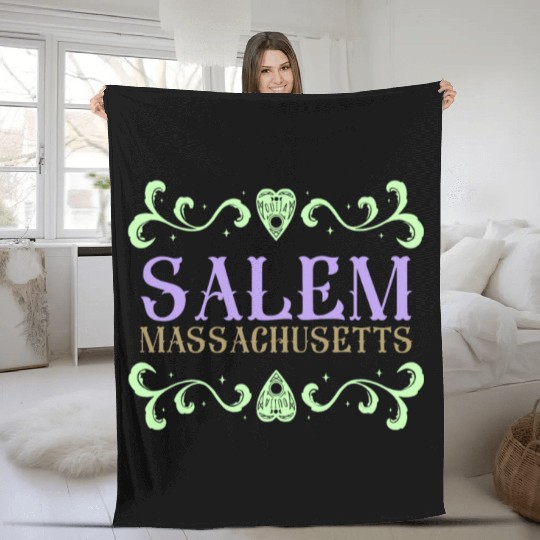 Salem Massachusetts Ouija Love Fleece Blankets