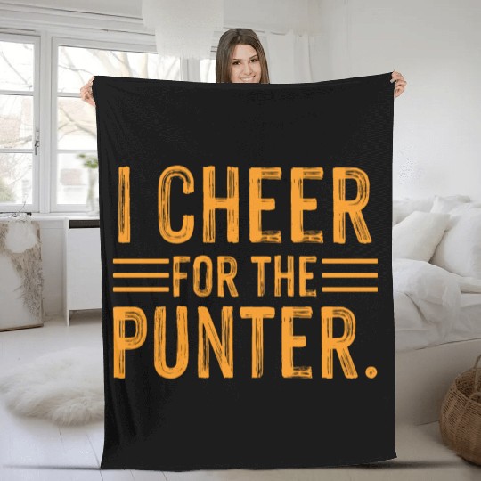 I Cheer For The Punter Fleece Blankets