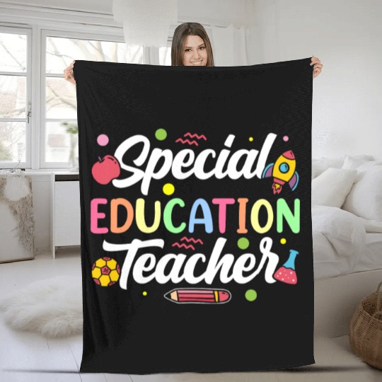 Special Education Teacher Cute Sped Awareness Fleece Blankets