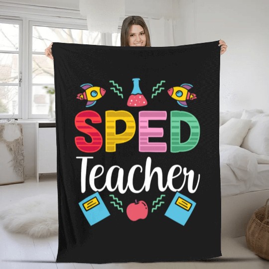 Sped Teacher Awareness Special Education Cute Fleece Blankets