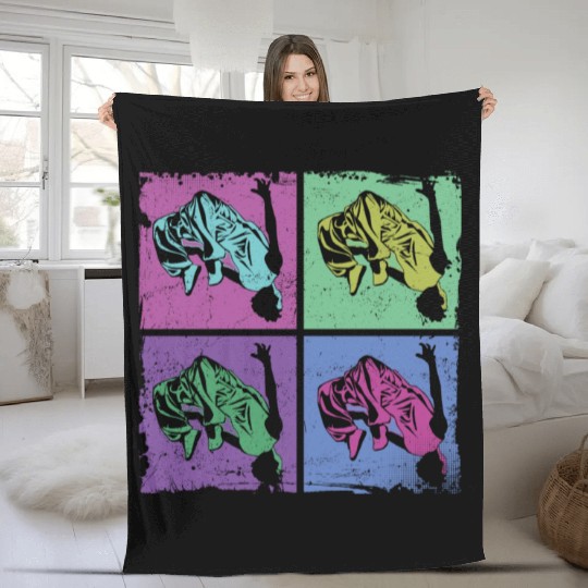 Parkour Free Running Traceur 80s Fleece Blankets