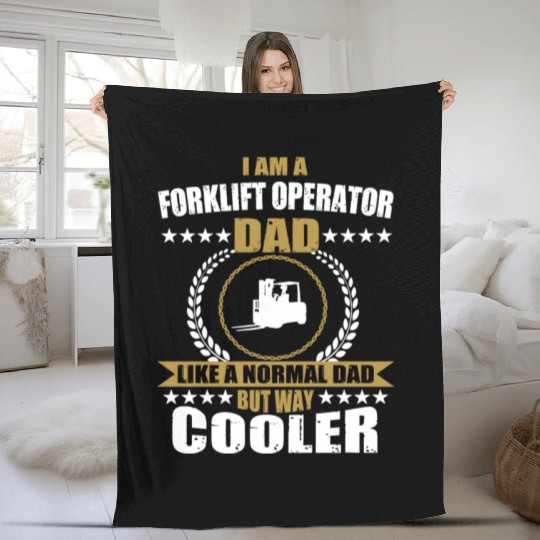Froklift Operator Dad Fleece Blankets