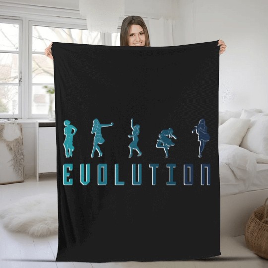 Evolution Dancer Dancing Ballroom Fleece Blankets