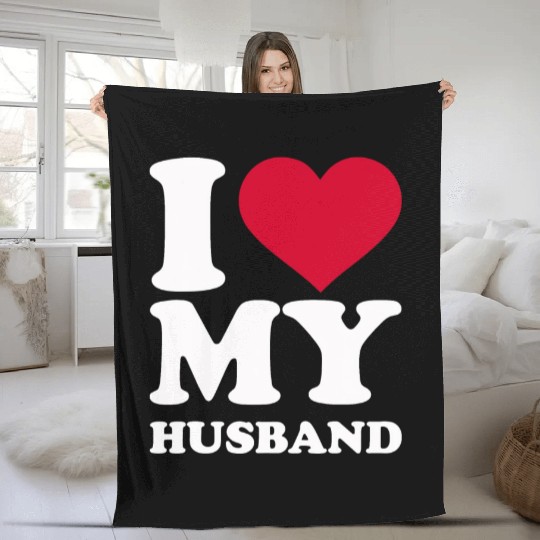 I love my husband Fleece Blankets