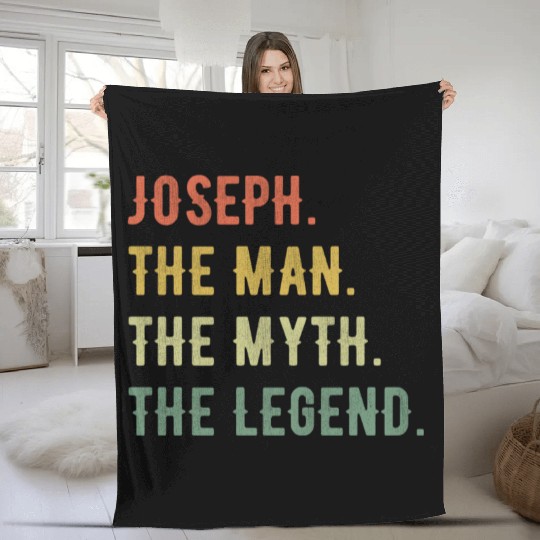 Joseph First Name The Man The Myth The Legend Fleece Blankets