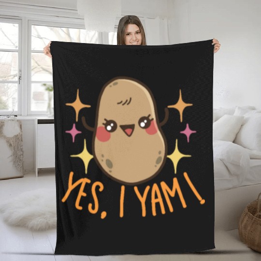 She's My Sweet Potato - Yes, I Yam Fleece Blankets