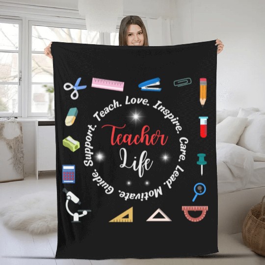 Teacher life Fleece Blankets