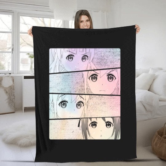 Kawaii Cute Pastel Goth Anime Girls Fleece Blankets