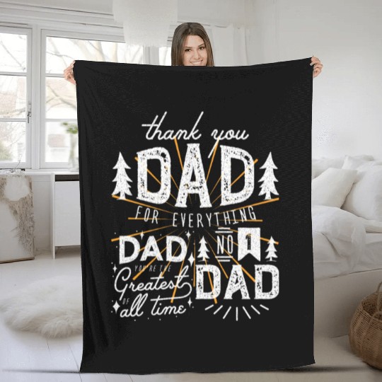 Thank you dad for everything Fleece Blankets