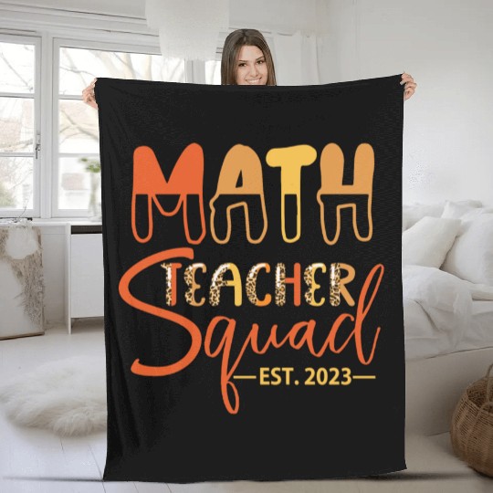 Math Teacher Squad EST. 2023 Fleece Blankets