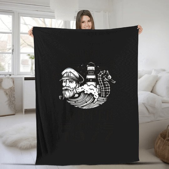 Never Underestimate Skipper Born In 1977 Fleece Blankets
