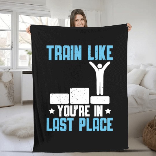 Swimming Train Like You're In Last Place Fleece Blankets