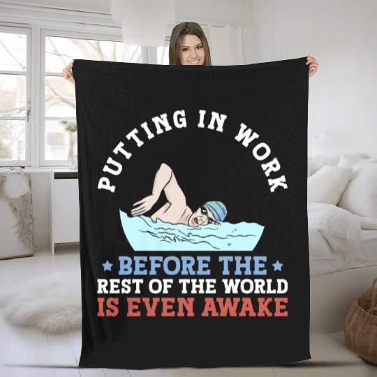 Putting In Work Before The Rest Of The World Is Fleece Blankets
