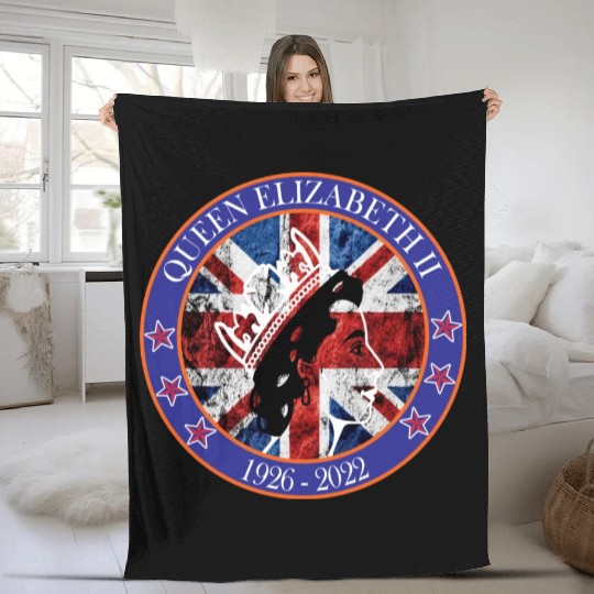 ''queen elizabeth Fleece Blankets rest in peace elizabeth sh