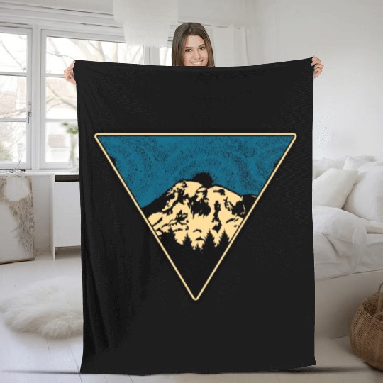 Nature Lover Midnight Sky Hiking Camping Outdoor Fleece Blankets