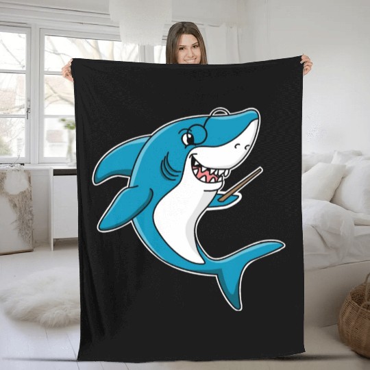 Teacher shark .. school student lessons enrollment Fleece Blankets